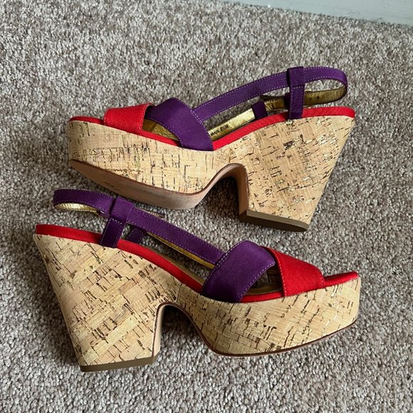 Kate Spade Penny Cork Platform Grosgrain Sandal - Picture 8 of 10